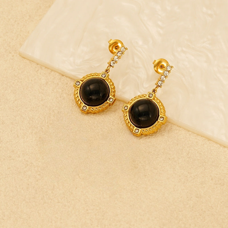 High Quality Wholesale Stainless Steel 18K Gold Diamond Butterfly Earrings Fashionable Trendy Design for Women