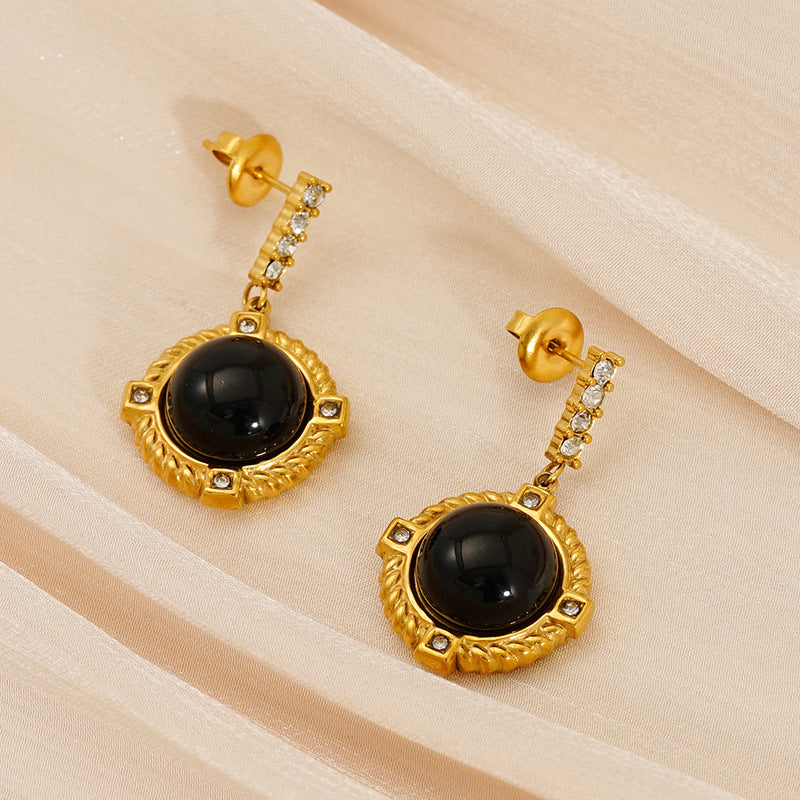 High Quality Wholesale Stainless Steel 18K Gold Diamond Butterfly Earrings Fashionable Trendy Design for Women